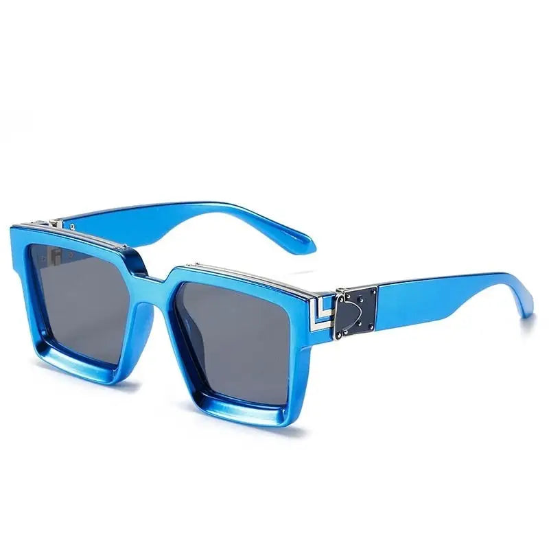 Luxury Frame Anti Glare Square Sunglasses - Black-Light