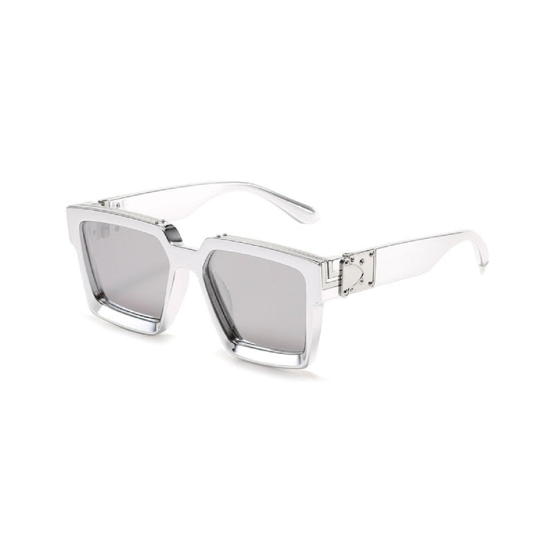 Luxury Frame Anti Glare Square Sunglasses - White / One Size