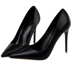 Luxury Pointed Toe High Heels - Black 10.5cm / 34 - Heeled