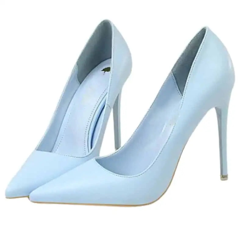 Luxury Pointed Toe High Heels - Blue 10.5cm / 34 - Heeled