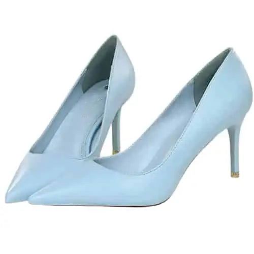 Luxury Pointed Toe High Heels - Blue 7.5cm / 34 - Heeled