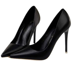 Luxury Pointed Toe High Heels Euro Size Black 10.5cm / 34