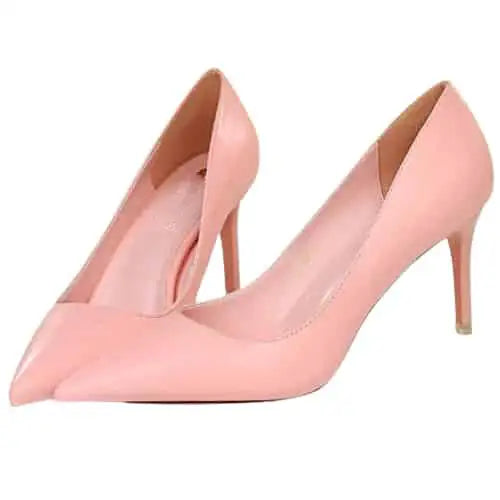 Luxury Pointed Toe High Heels - Pink 7.5cm / 34 - Heeled