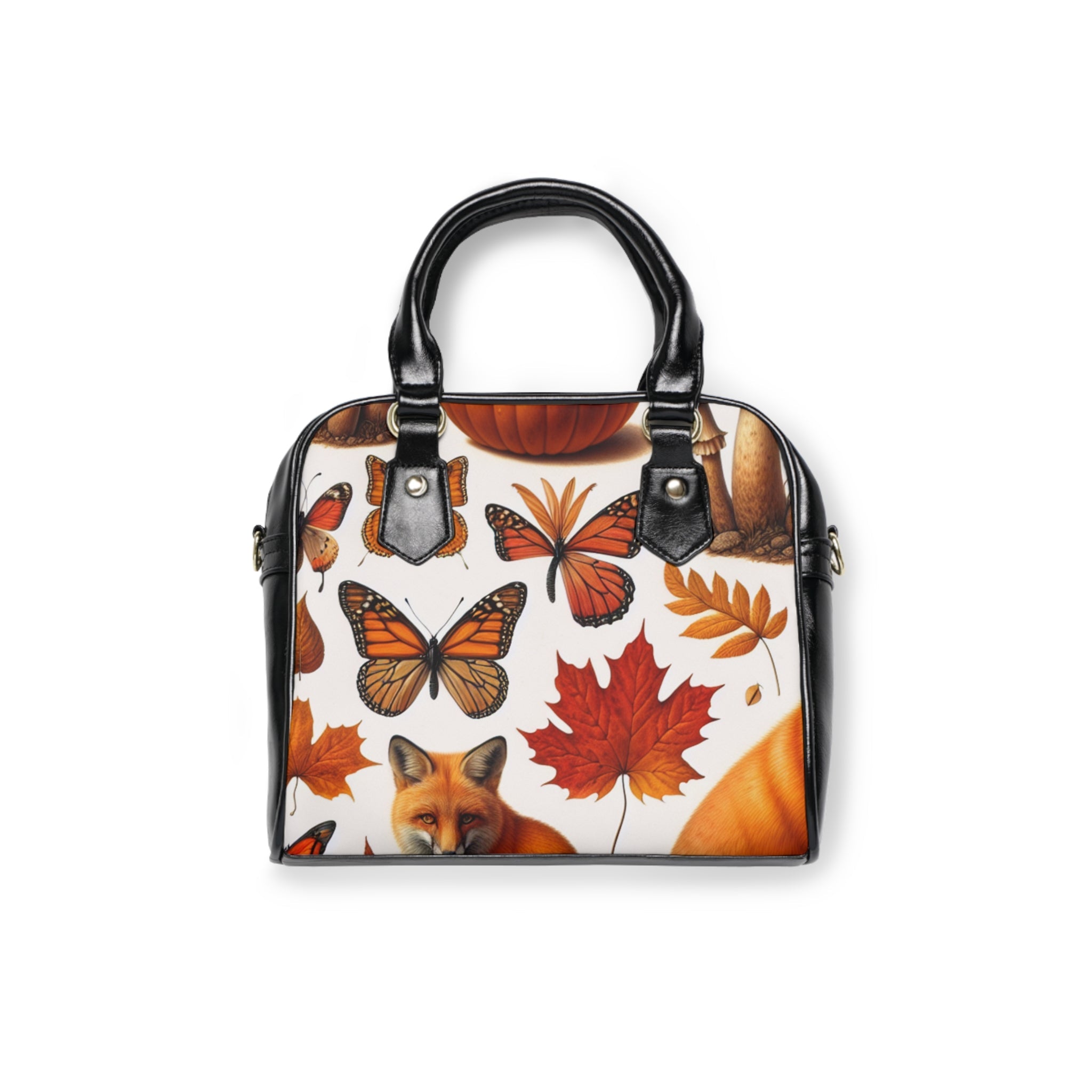 Madison Amberleaf Shoulder Handbag with Autumn Motif 9.45’’