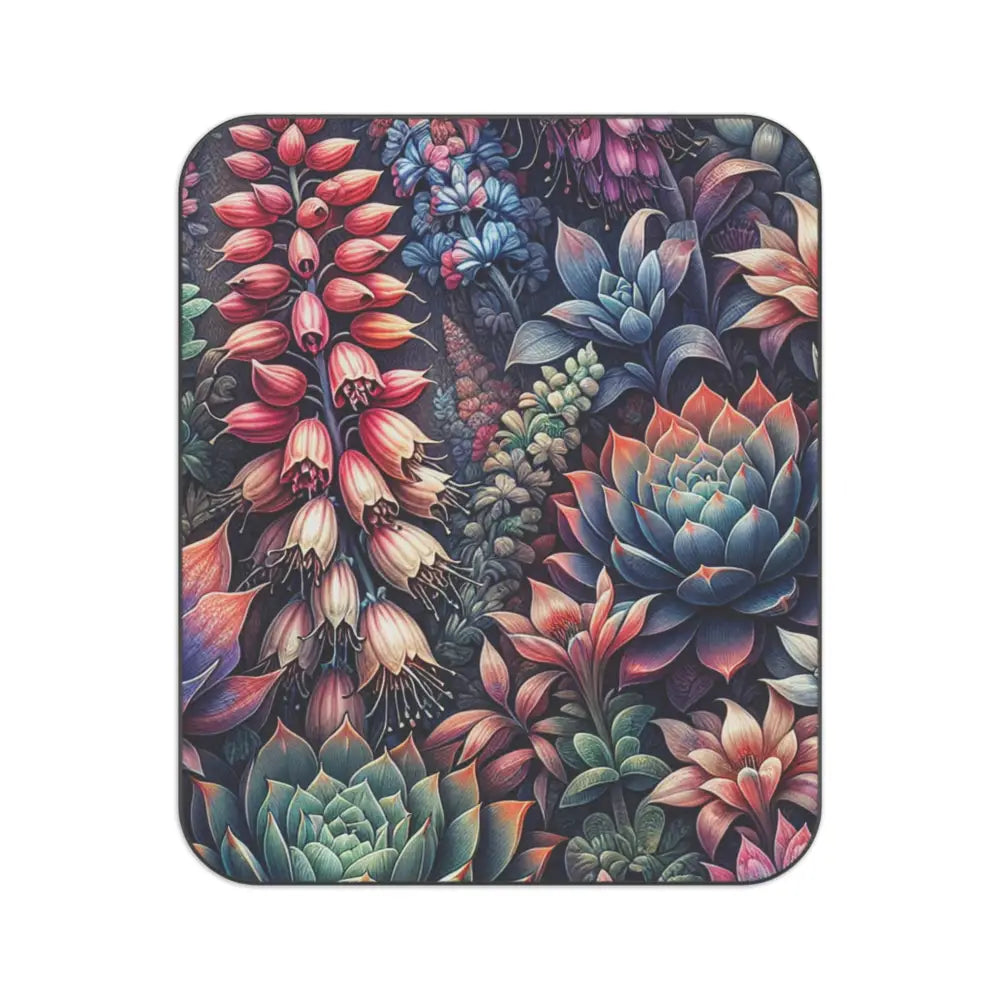 Magical Floral Picnic Blanket with Succulent and Sylvester