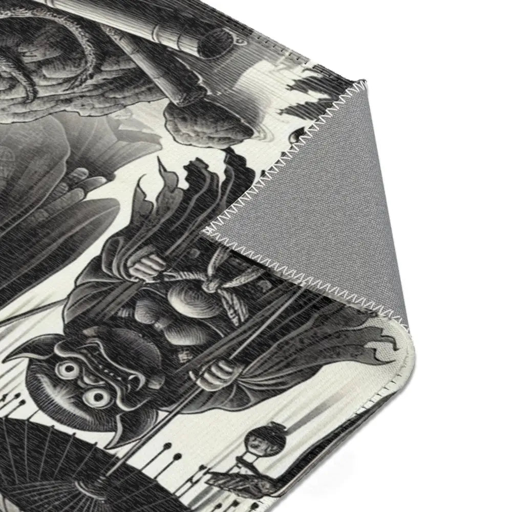 Majestic Area Rug with Ancient Japanese Yokai Design