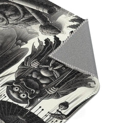 Majestic Area Rug with Ancient Japanese Yokai Design