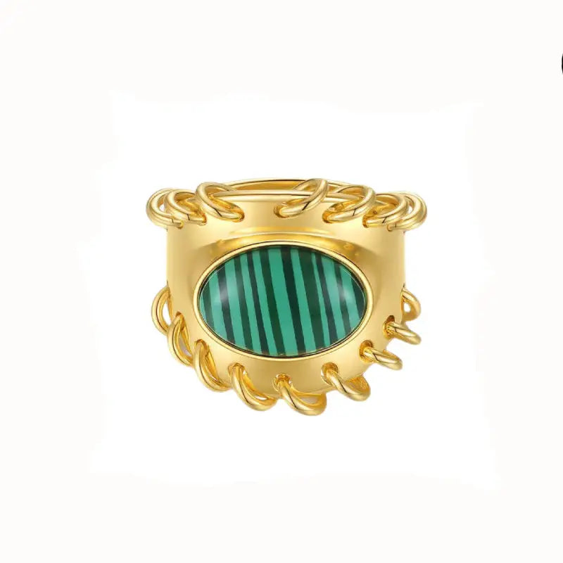 Malachite Natural Stone Ring