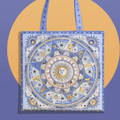 Mandala Zodiac Shoulder Handbag - One Size / Blue