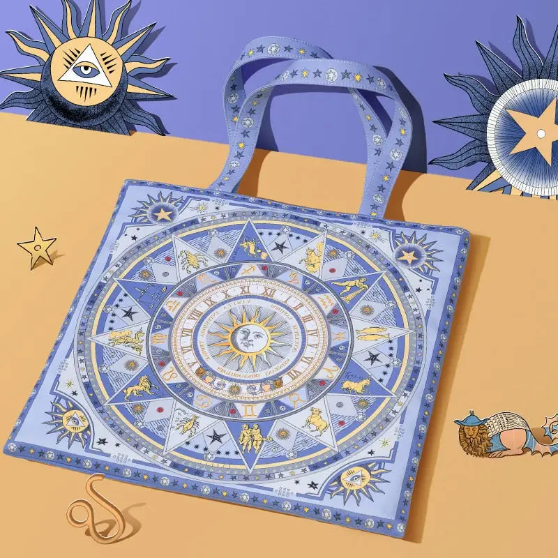 Mandala Zodiac Shoulder Handbag - One Size / Blue