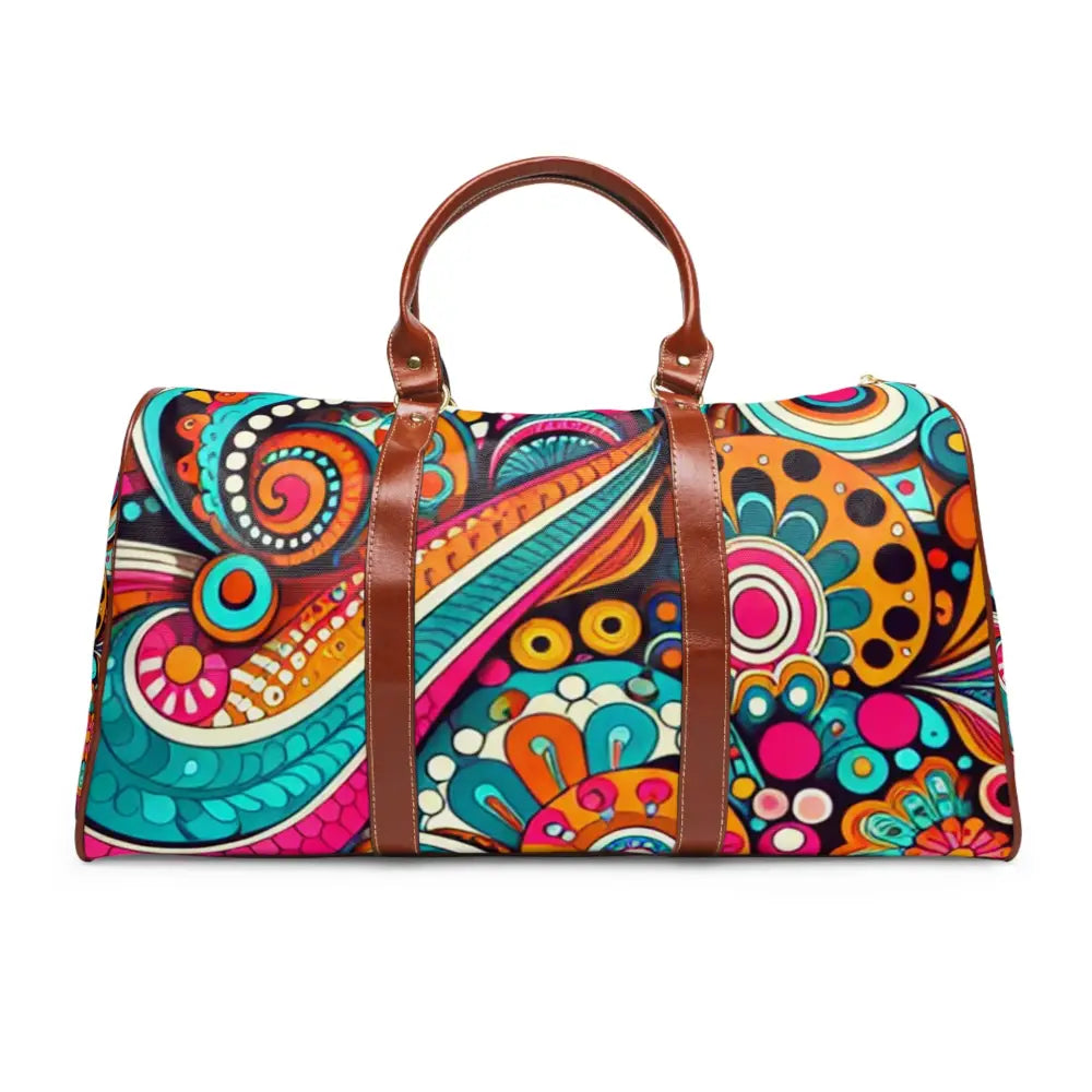 Maxine Mondrian - Retro Travel Bag - 20’ x 12’ / Brown