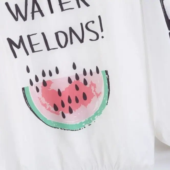 Melons, I Love Watermelons Sun Protection Loose Hooded Jacket