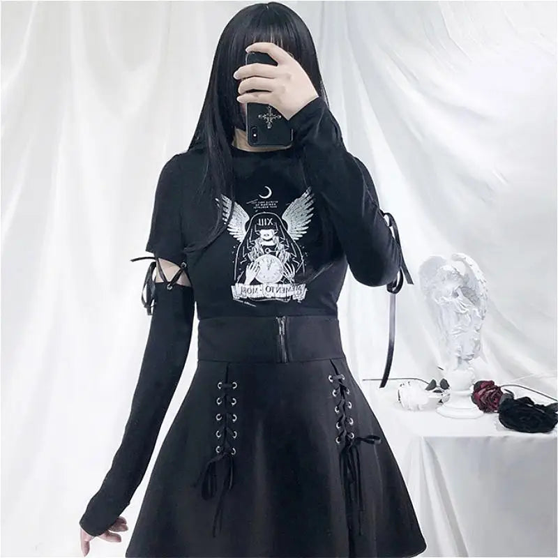 Memento Mori Dark Blouse Top