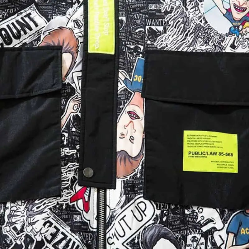 Meour Graffiti Winter Jacket Urban Street Style