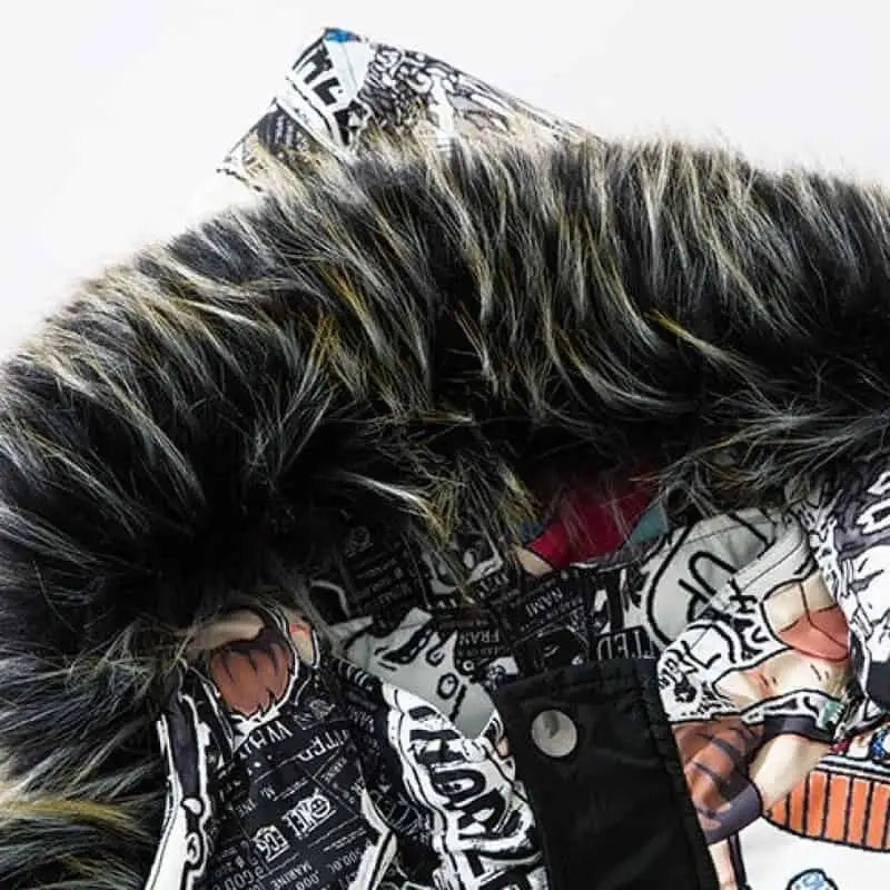 Meour Graffiti Winter Jacket Urban Street Style