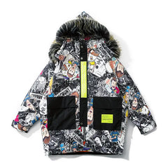 Meour Graffiti Winter Jacket Urban Street Style