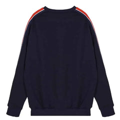 Mershier Dark Blue Long Sleeve Sweatshirt Round Neck