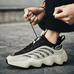 Mesh Platform Sole Lace Up Sneakers Euro Size