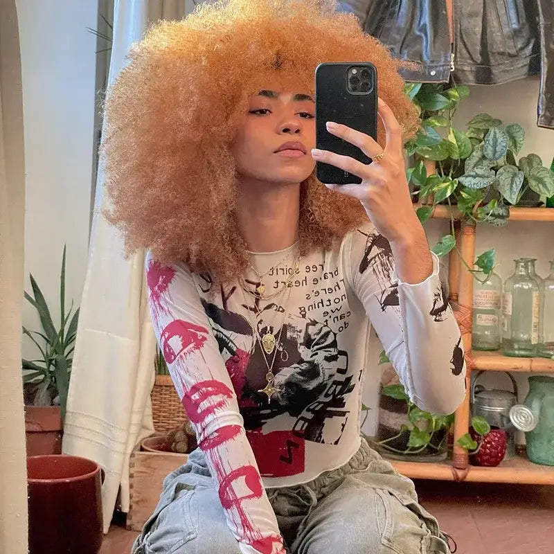 Mesh See Through Bodycon Blouse Indulge