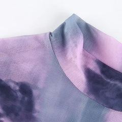 Mesh Turtleneck Crop Top with Comfortable Design