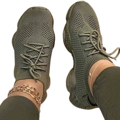 Mesh Vulcanized Sports Shoes With Breathable Platform