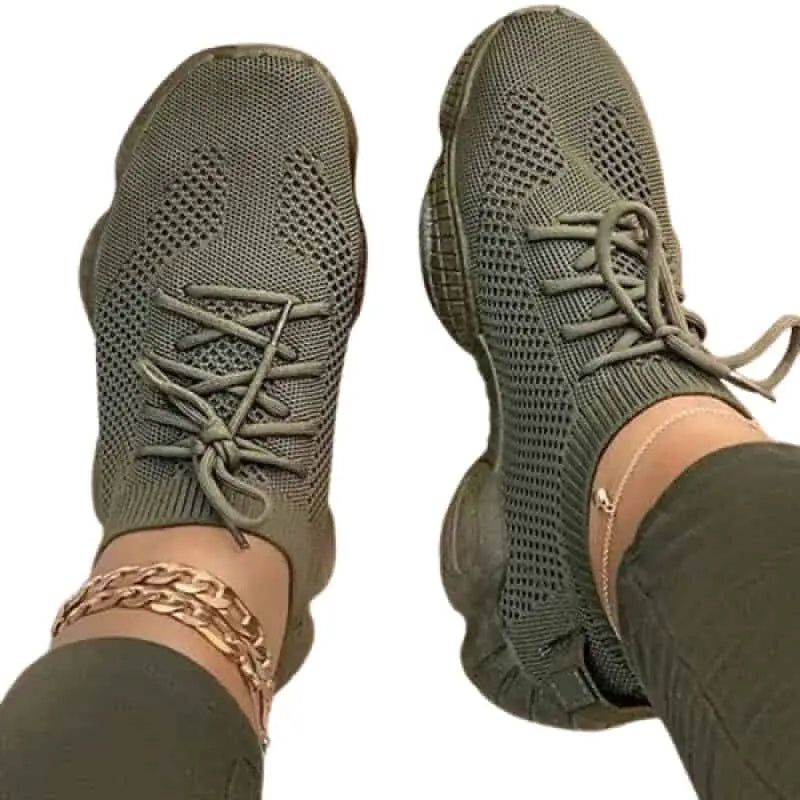 Mesh Vulcanized Sports Shoes with Breathable Platform Euro
