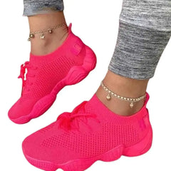 Mesh Vulcanized Sports Shoes With Breathable Platform