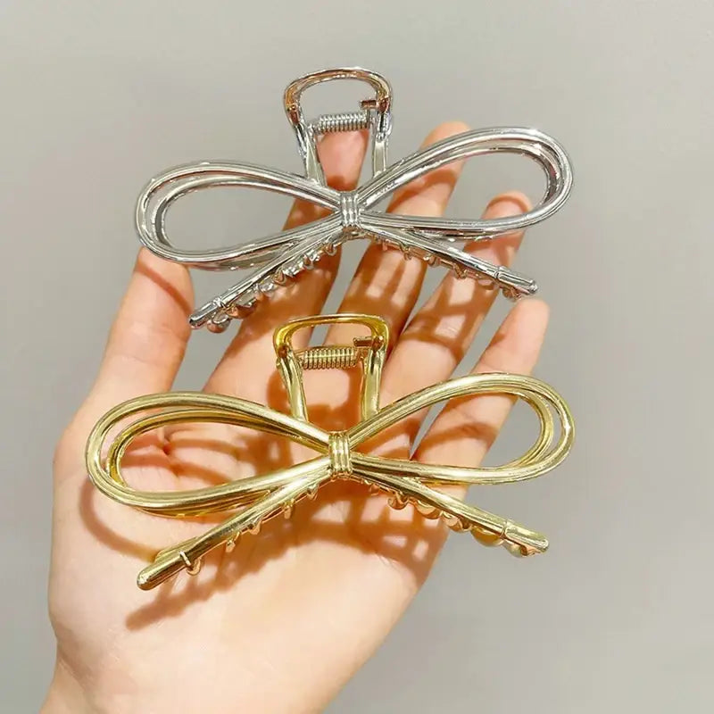 Metal Bow Hair Geometric Hairpin Clip