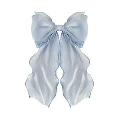 Metal Chic Bow Clip - Blue - Accesories