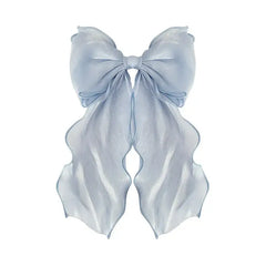 Metal Chic Bow Clip for Stylish Hair Looks Blue