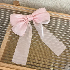 Metal Chic Bow Clip for Stylish Hair Looks Plain Pink