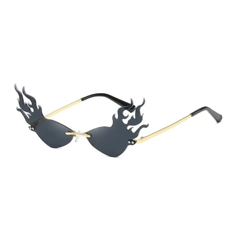 Metal Cyberpunk Triangle Sunglasses Female Visible Light