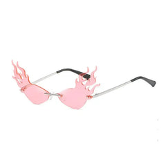 Metal Cyberpunk Triangle Sunglasses Female Visible Light