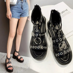 Metal Ring Vegan Sandals Euro Size