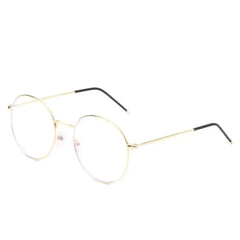 Metal Rounded Glasses - Gold / One Size - Accesories