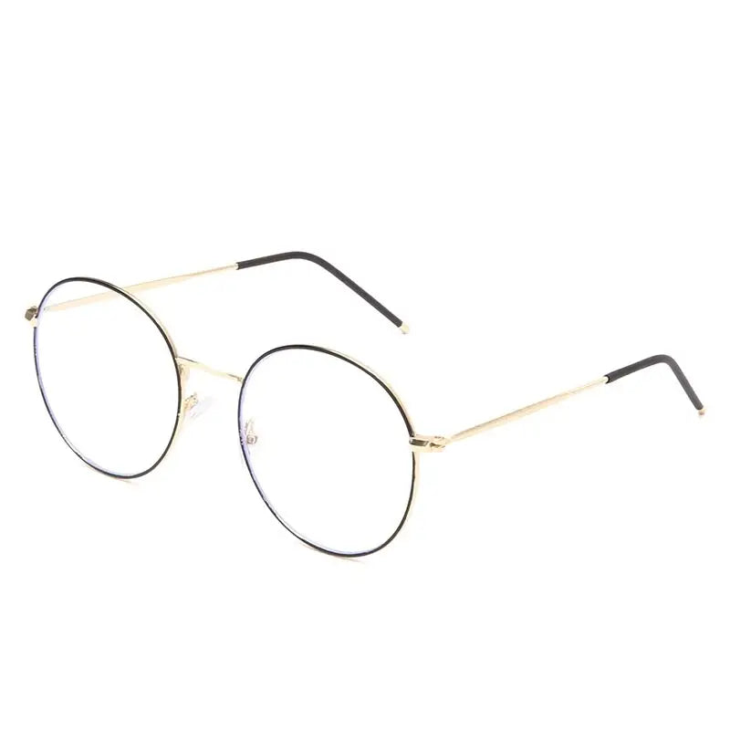 Metal Rounded Glasses - Gold. / One Size - Accesories