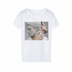 Michelangelo David Sculpture T-Shirt - White / S