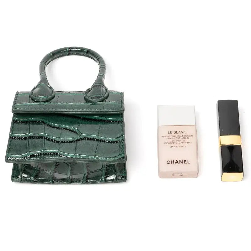 Mini Crocodile Pattern Shoulder Strap Handbag