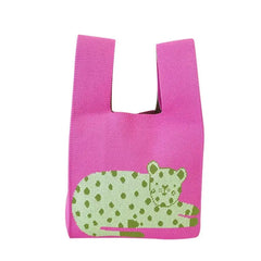 Mini Leopard Pattern Knot Wrist Handbag