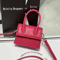 Mini PU Shoulder Strap Handbags - Pink - Handbag