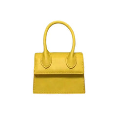 Mini PU Shoulder Strap Handbags - Yellow - Handbag