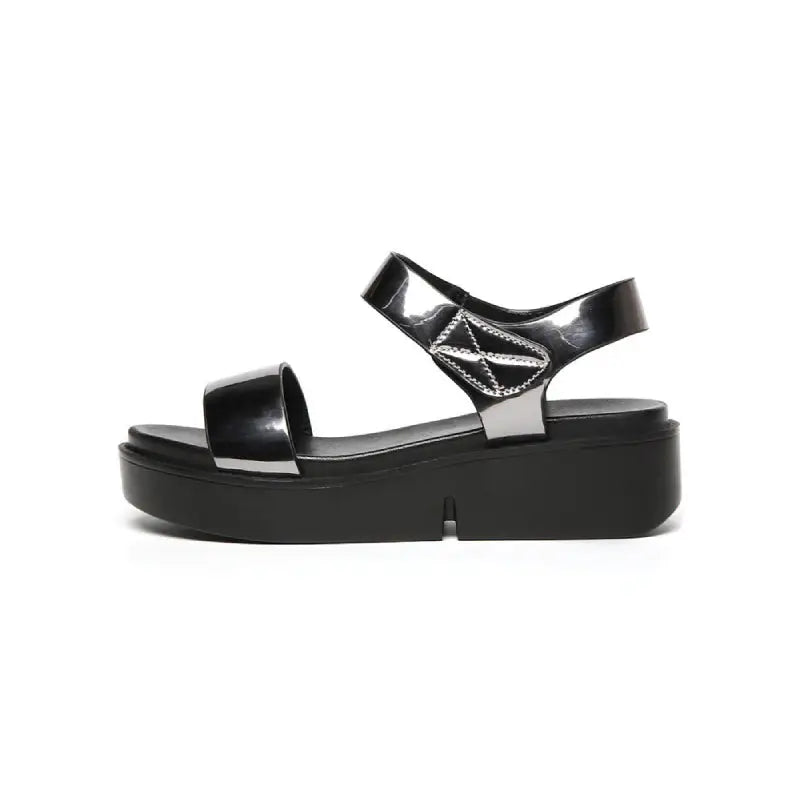 Mirror metallic Platform Vegan Sandals