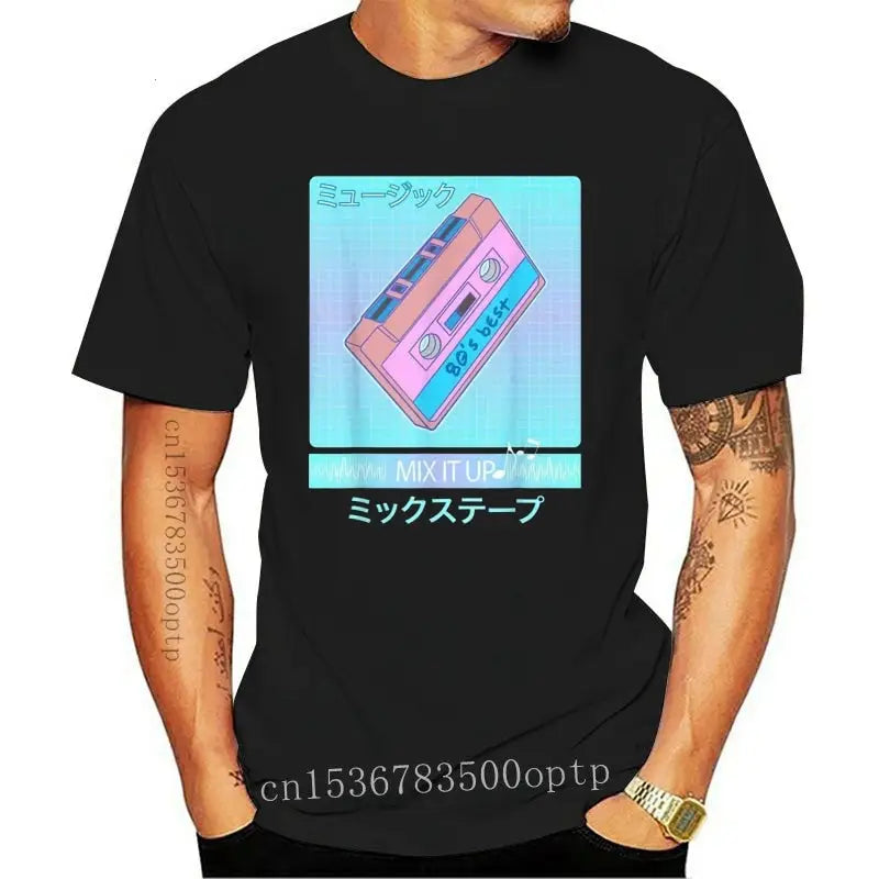 Mix Tape 90’S Japanese Aesthetic Vaporwave Men T-Shirt