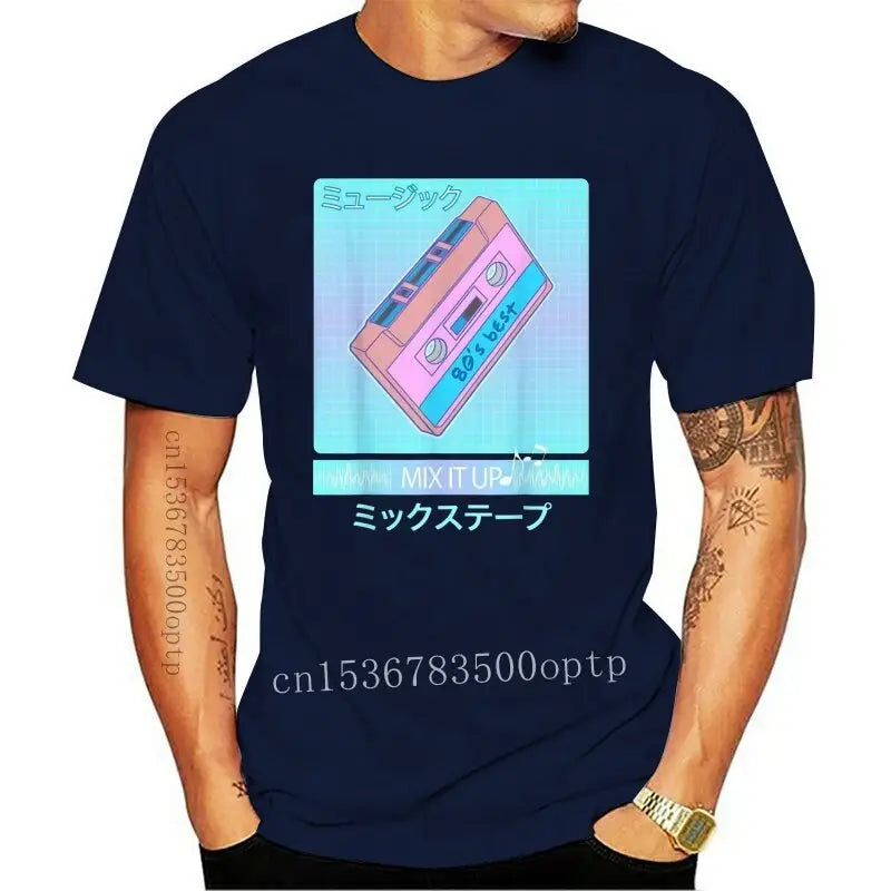 Mix Tape 90’S Japanese Aesthetic Vaporwave Men T-Shirt