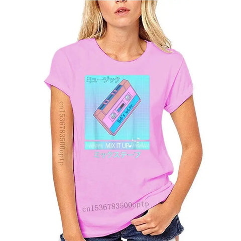 Mix Tape 90’S Japanese Aesthetic Vaporwave Women T-Shirt