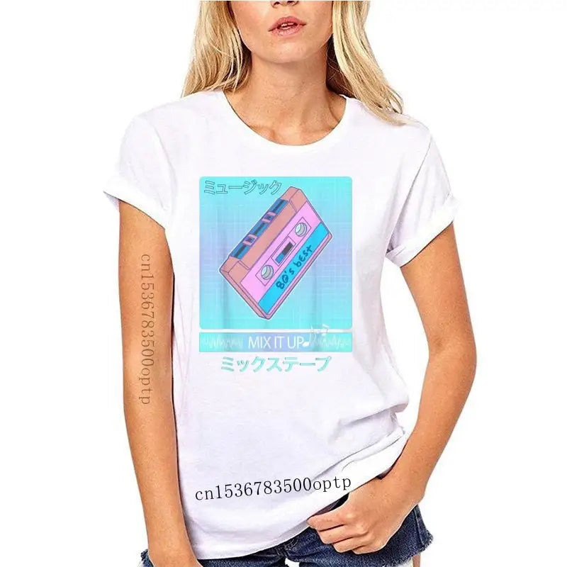 Mix Tape 90’S Japanese Aesthetic Vaporwave Women T-Shirt