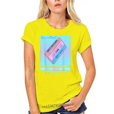 Mix Tape 90’S Japanese Aesthetic Vaporwave Women T-Shirt