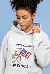 Cat Ladies For Kamala Long Sleeve Hoodie