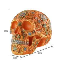 Modern Resin Statue Retro Skull Home Decoration