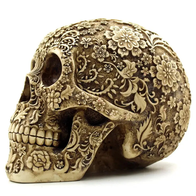 Modern Resin Statue Retro Skull Home Decoration